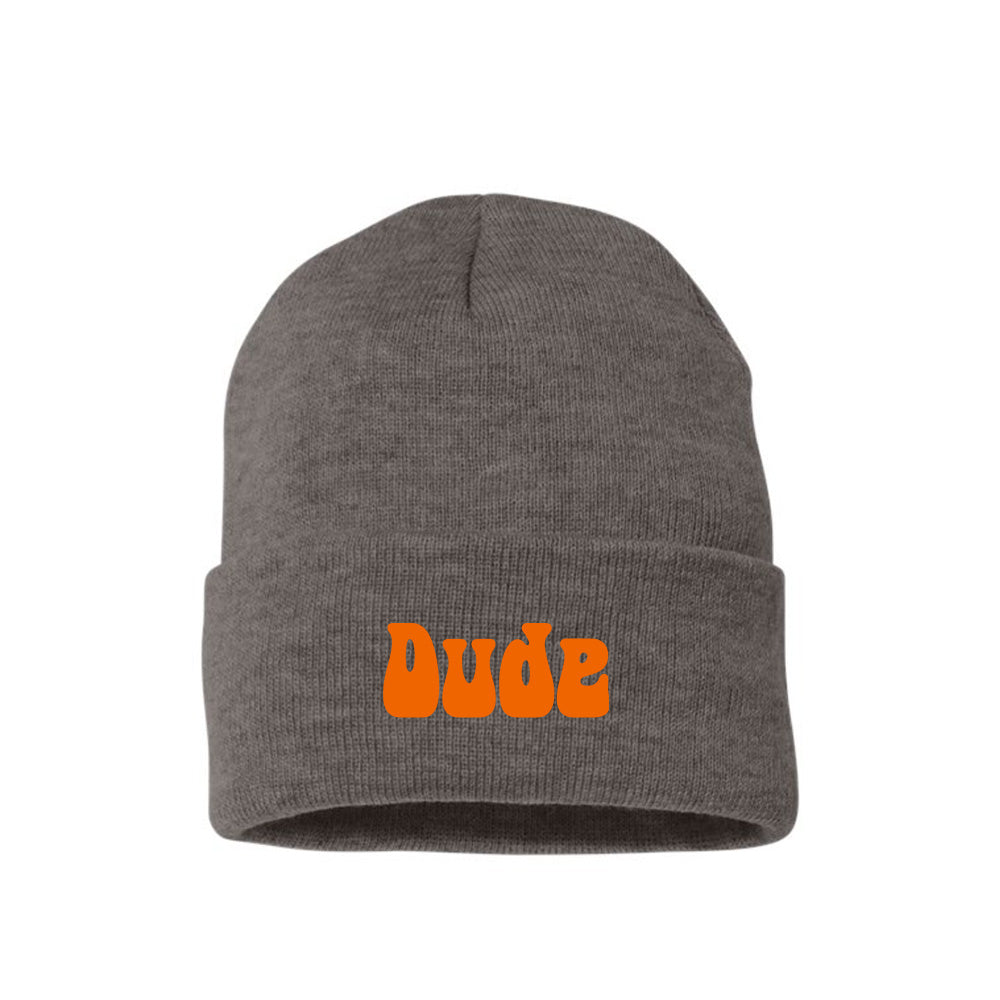 Dude Orange Beanie