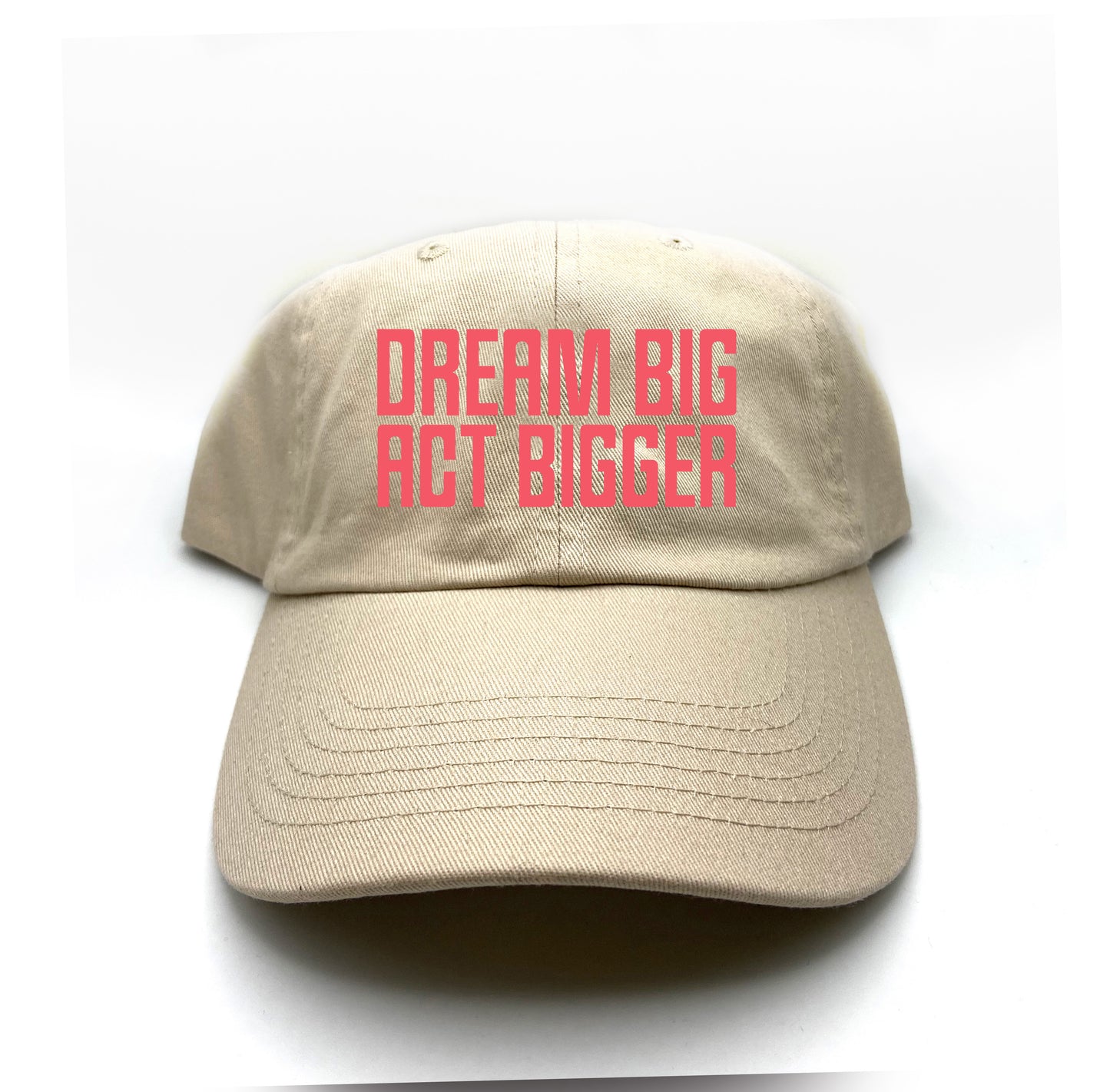 Dream Big Act Bigger MLK Sunset Coral Dad Hat