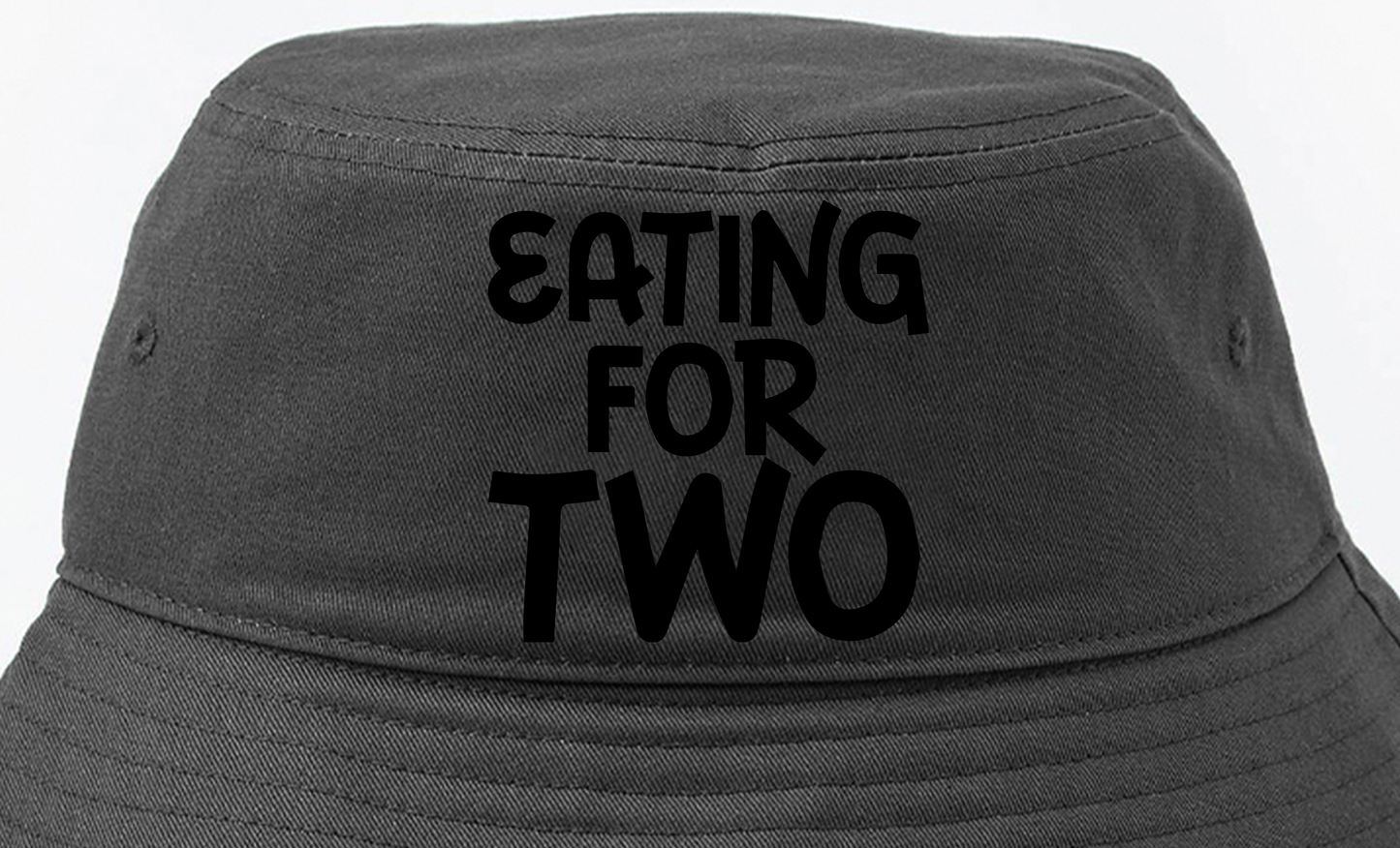 "Eating For Two" Black Bucket Hat