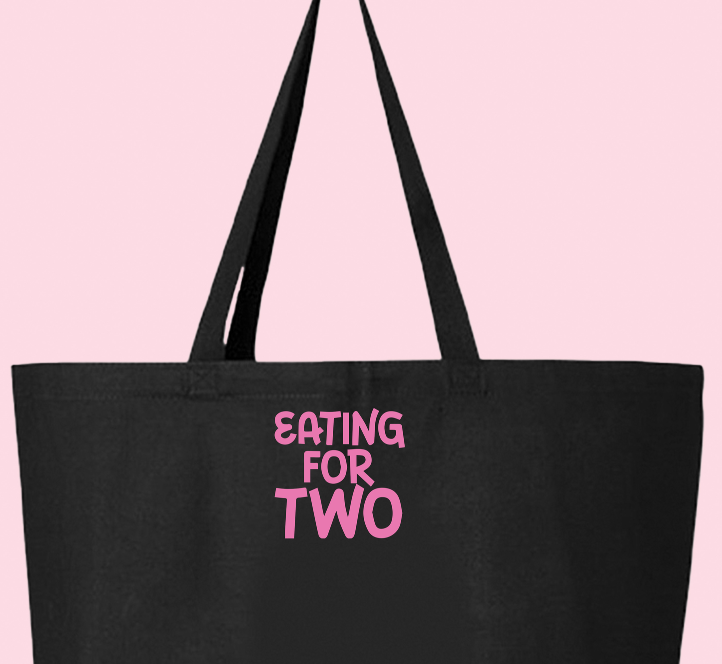 "Eating For Two" Pink Tote Bag