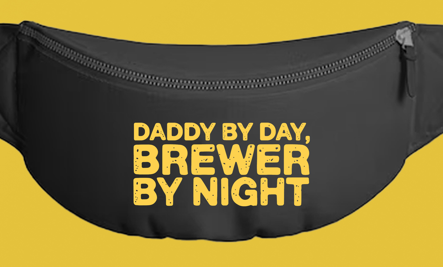 Daddy by Day, Brewer by Night Yellow Fanny Pack