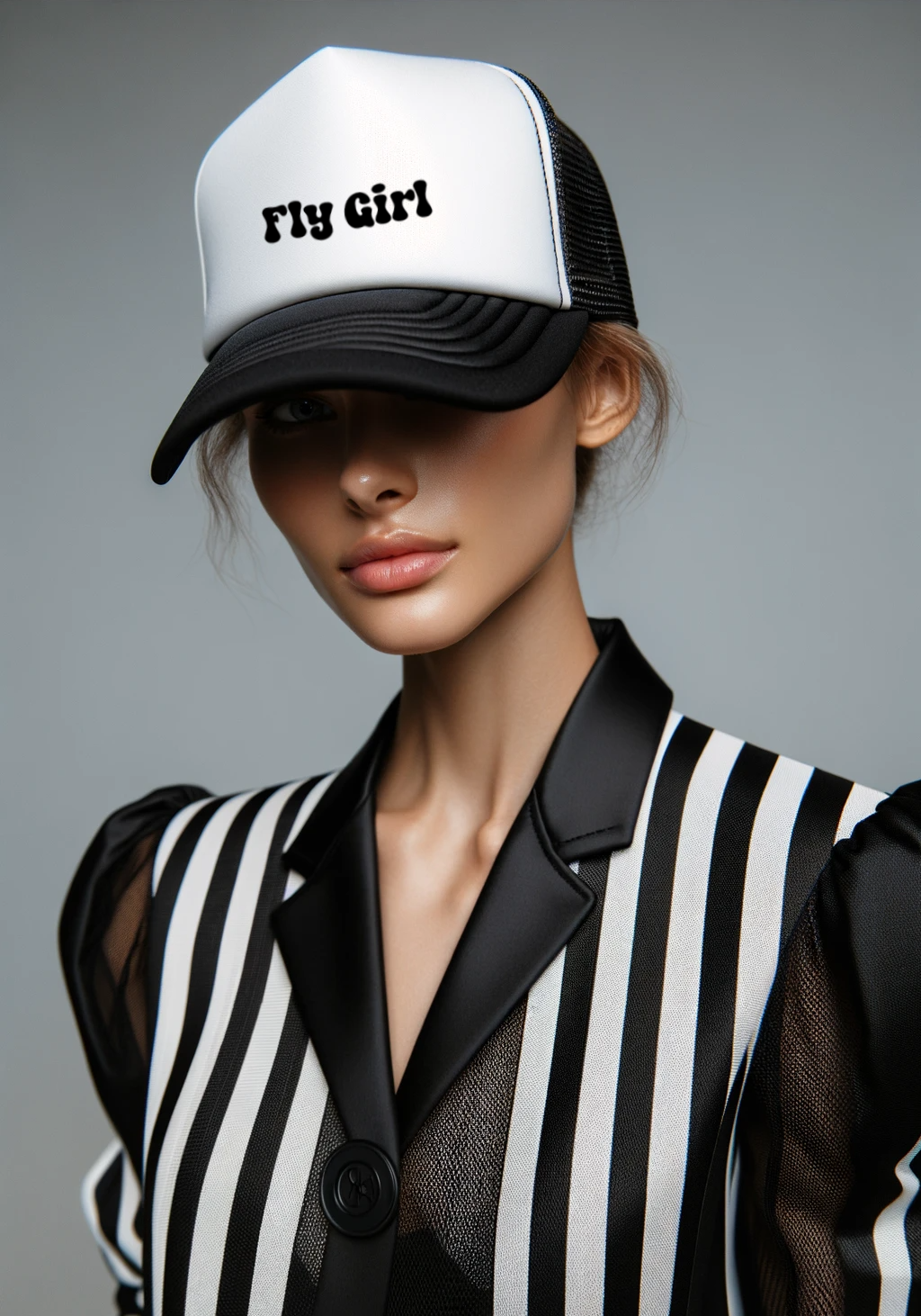 Fly Girl Black Foam Trucket Hat