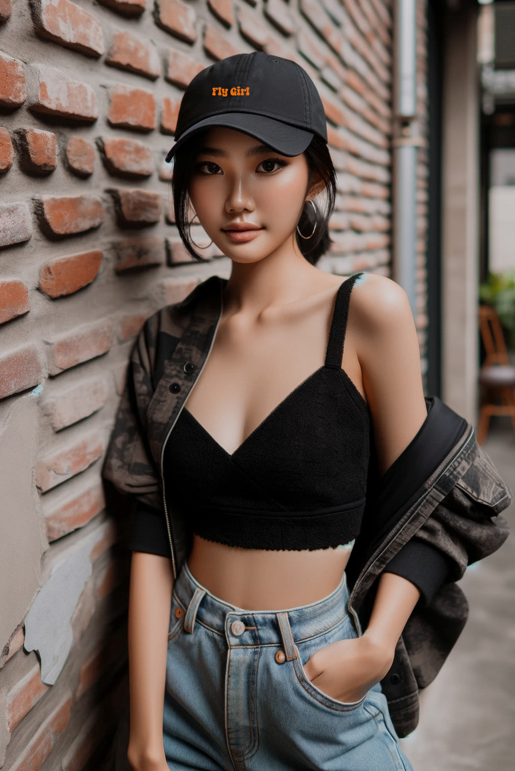 Fly Girl Orange Dad Hat