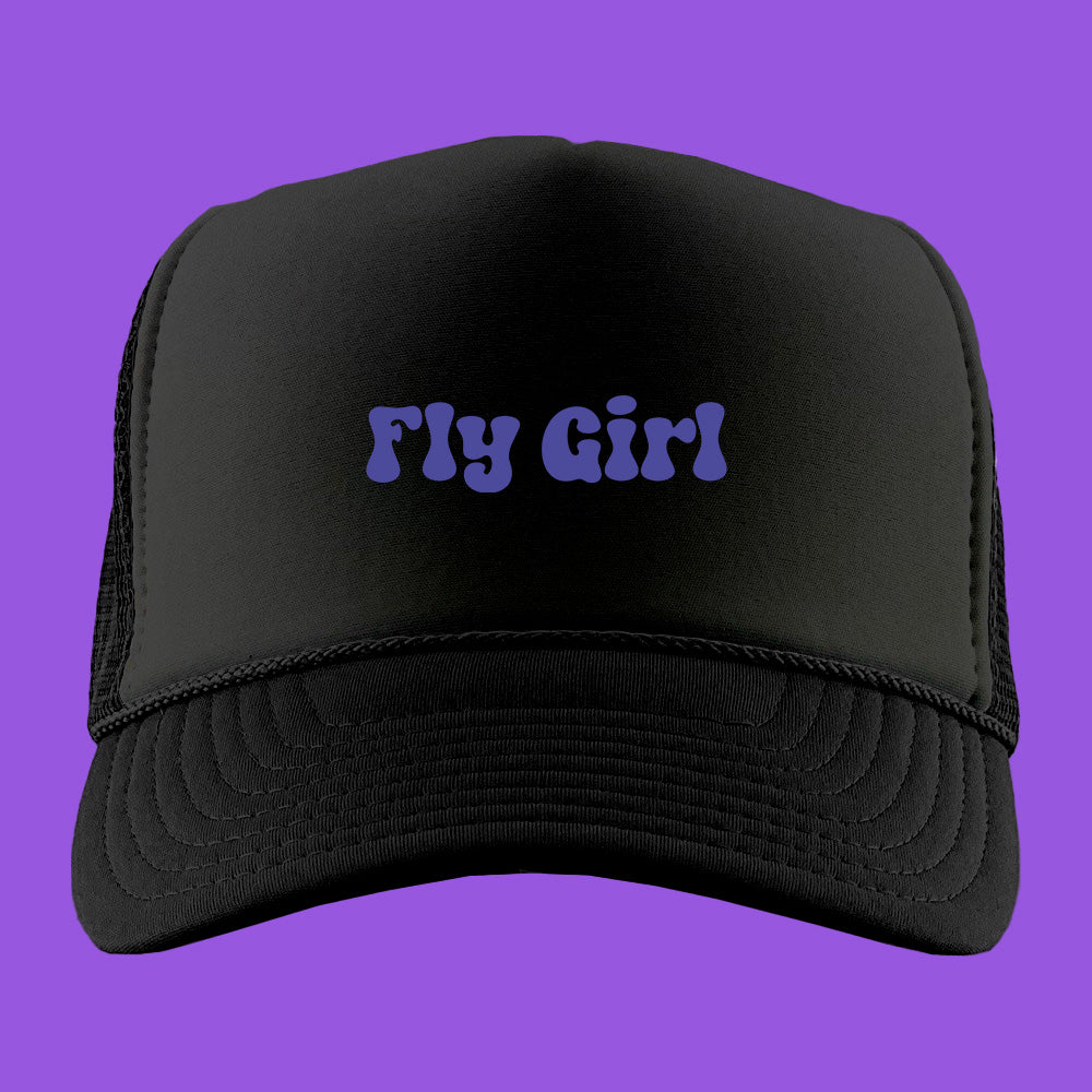 Fly Girl Purple Foam Trucker Hat