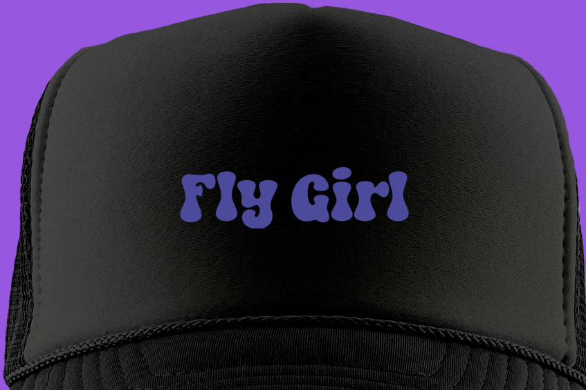 Fly Girl Purple Foam Trucker Hat