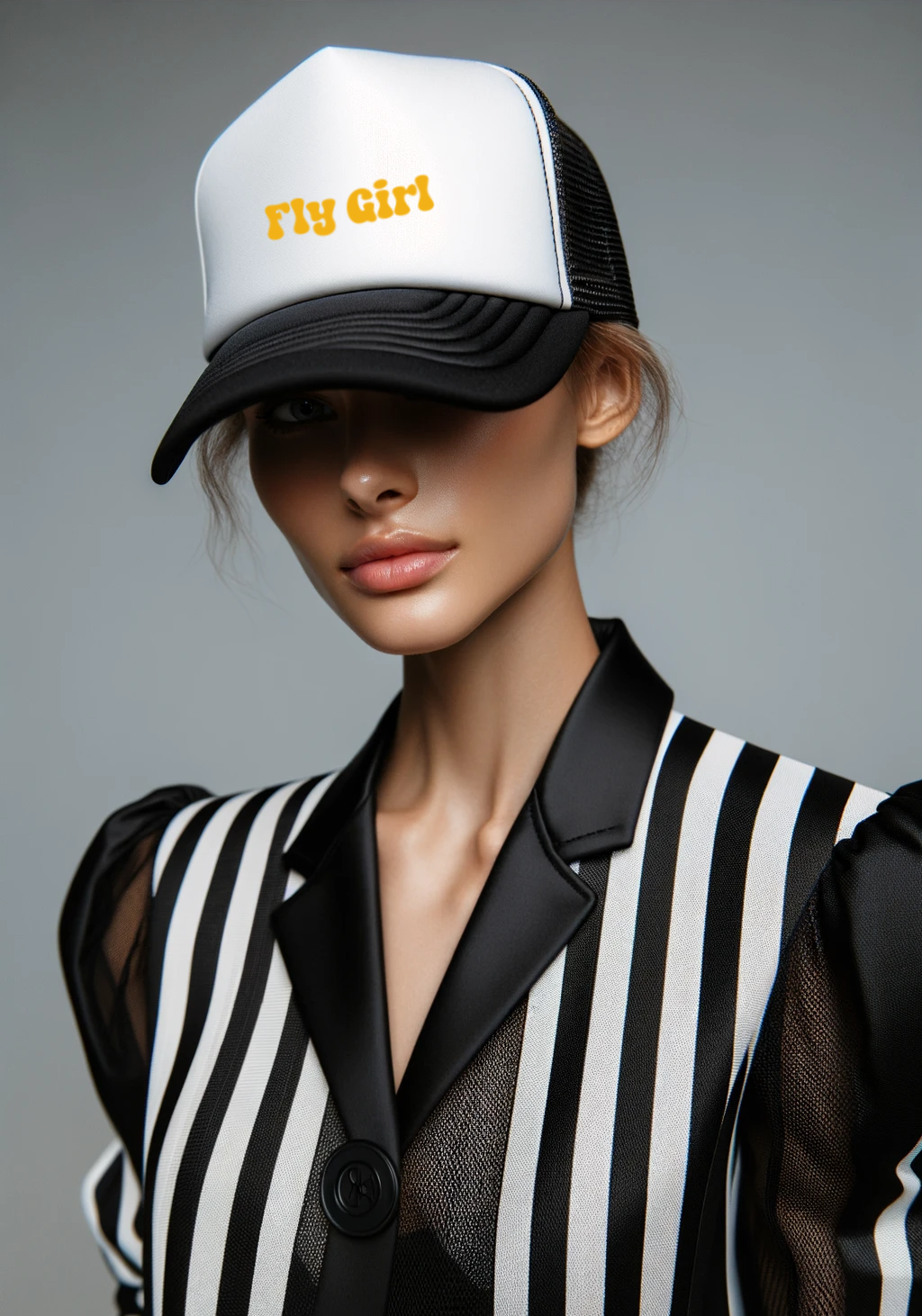 Fly Girl Yellow Foam Trucker Hat