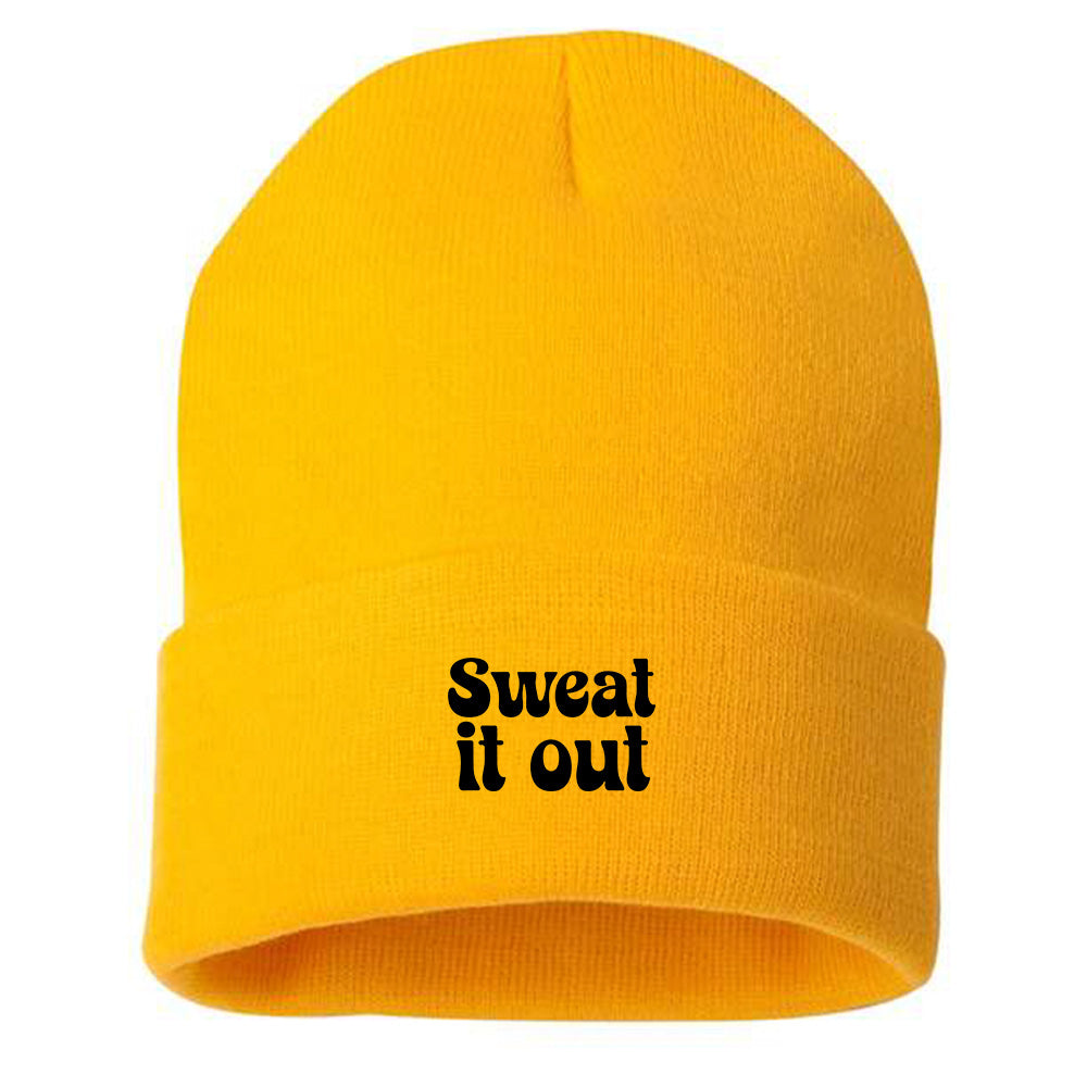 Sweat it out Black Beanie