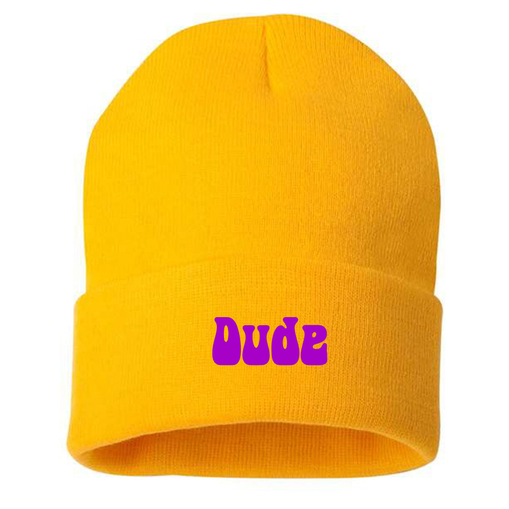 Dude Purple Beanie