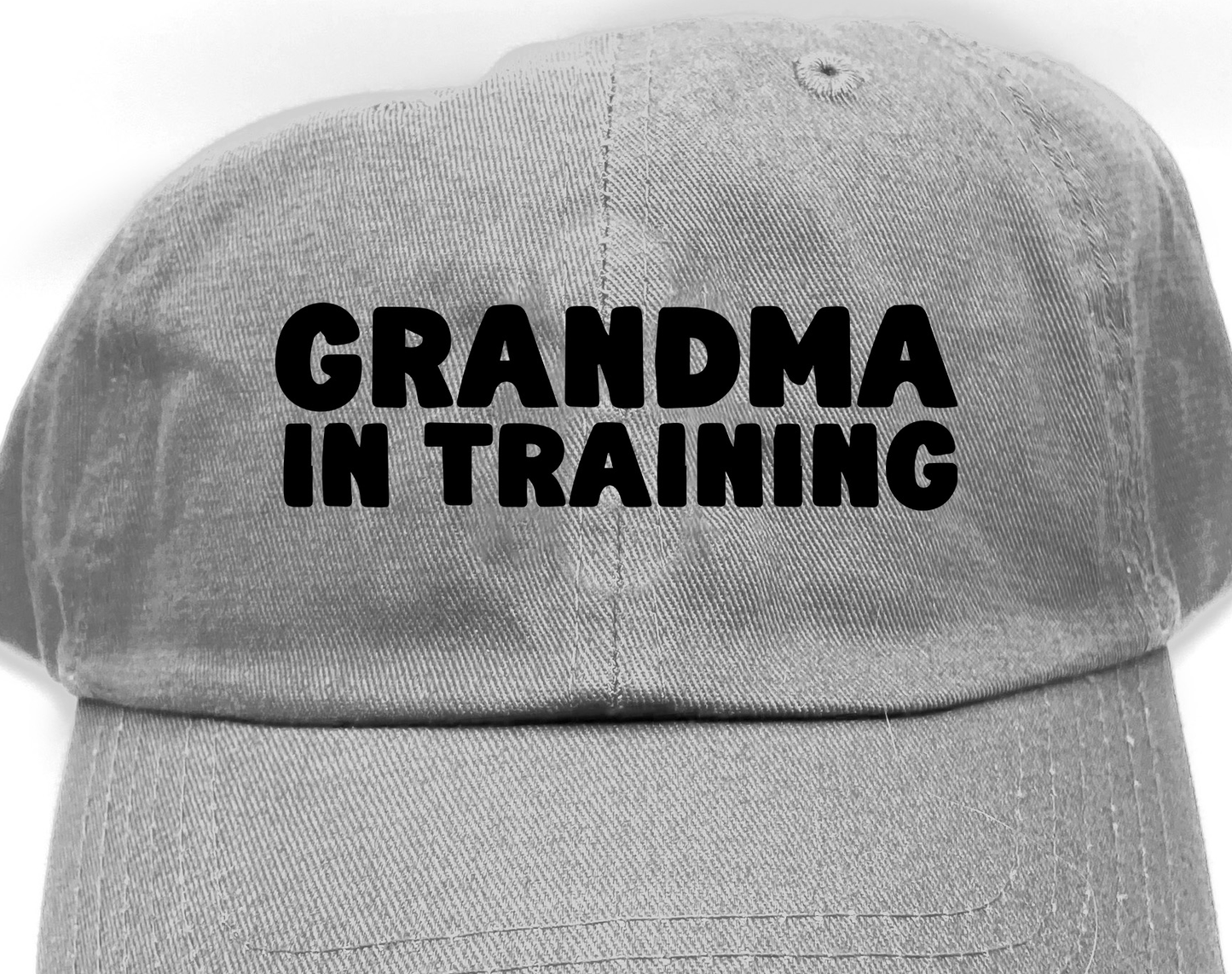 grandma in training black dad hat