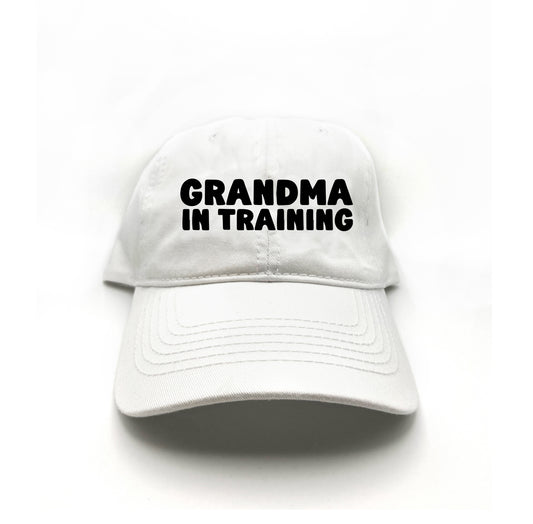 grandma in training black dad hat