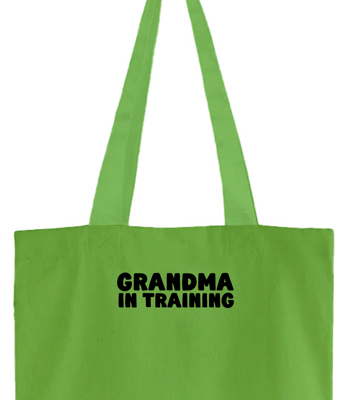 grandma in training black tote bag