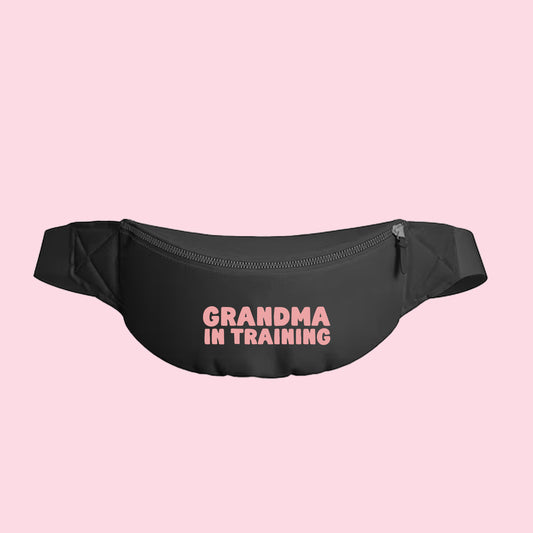 grandma in training pink fanny pack
