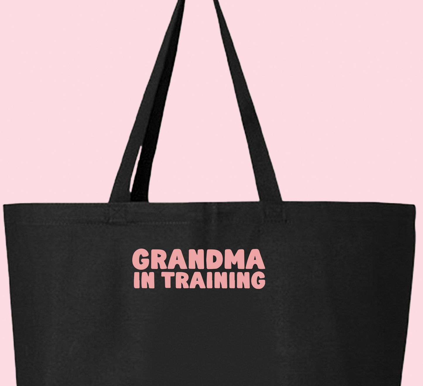 grandma in training pink tote bag