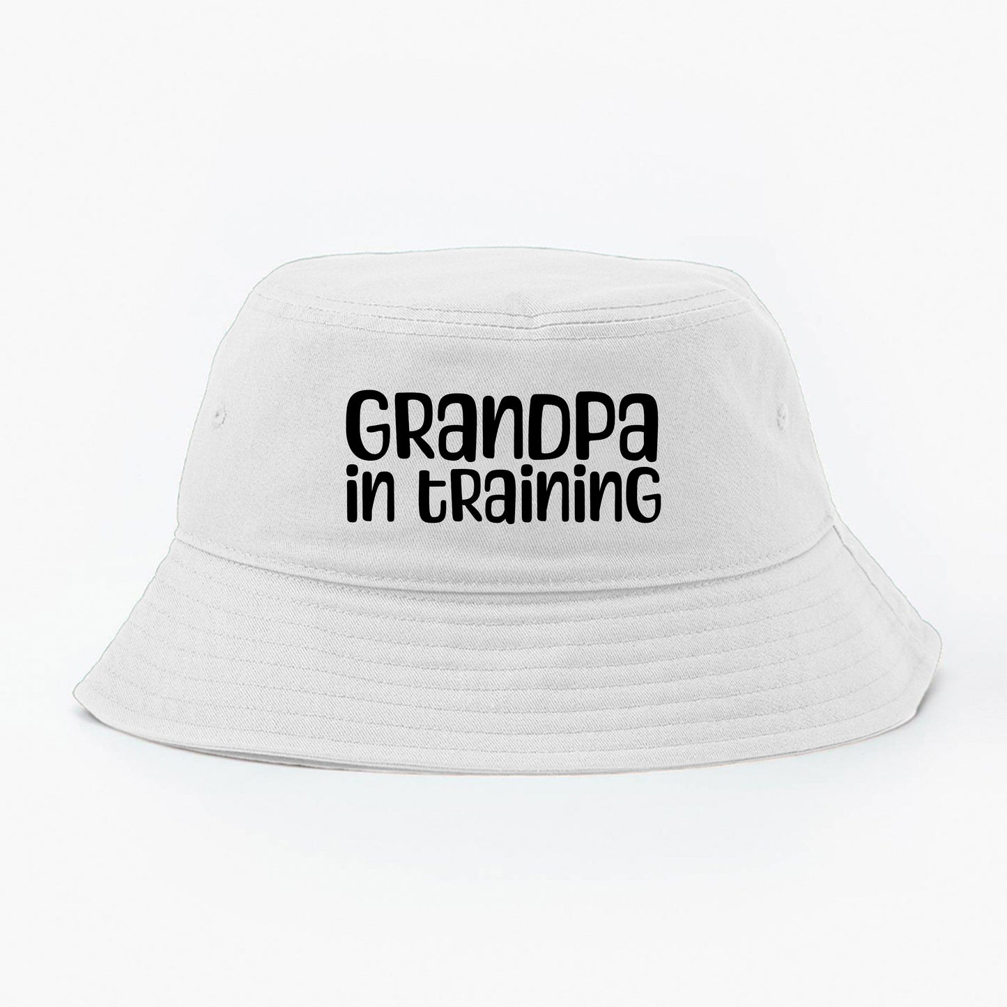 grandpa in training black bucket hat