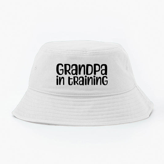 grandpa in training black bucket hat