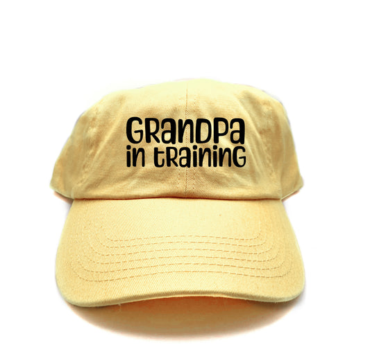 grandpa in training black dad hat