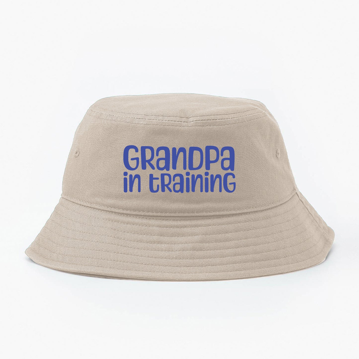 grandpa in training blue bucket hat