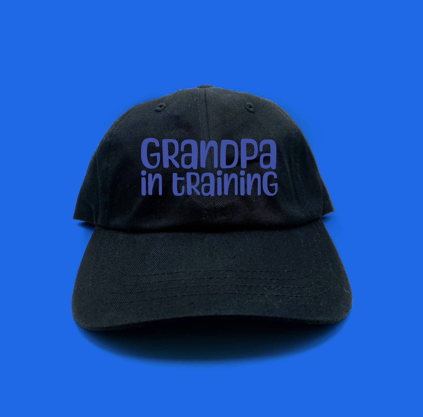 grandpa in training blue dad hat