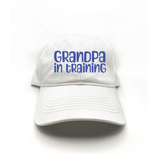 grandpa in training blue dad hat