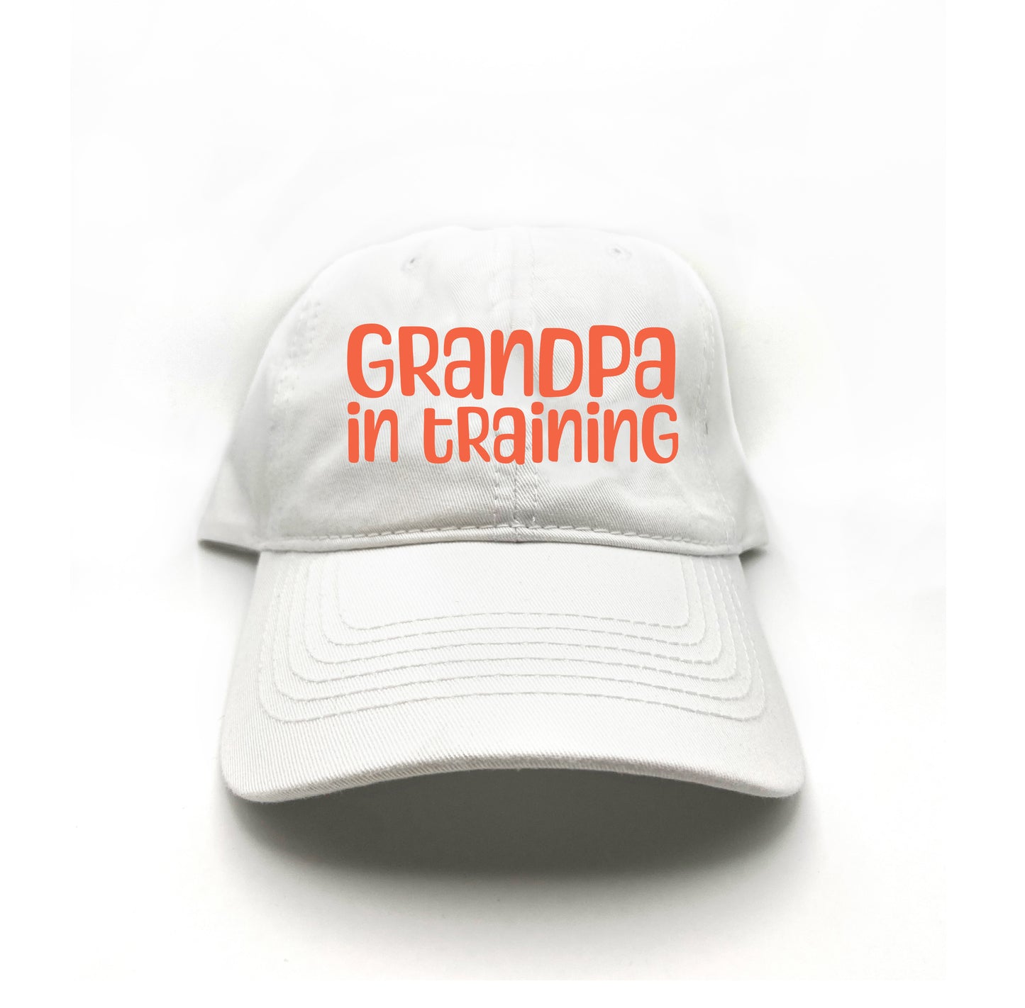 grandpa in training red orange dad hat