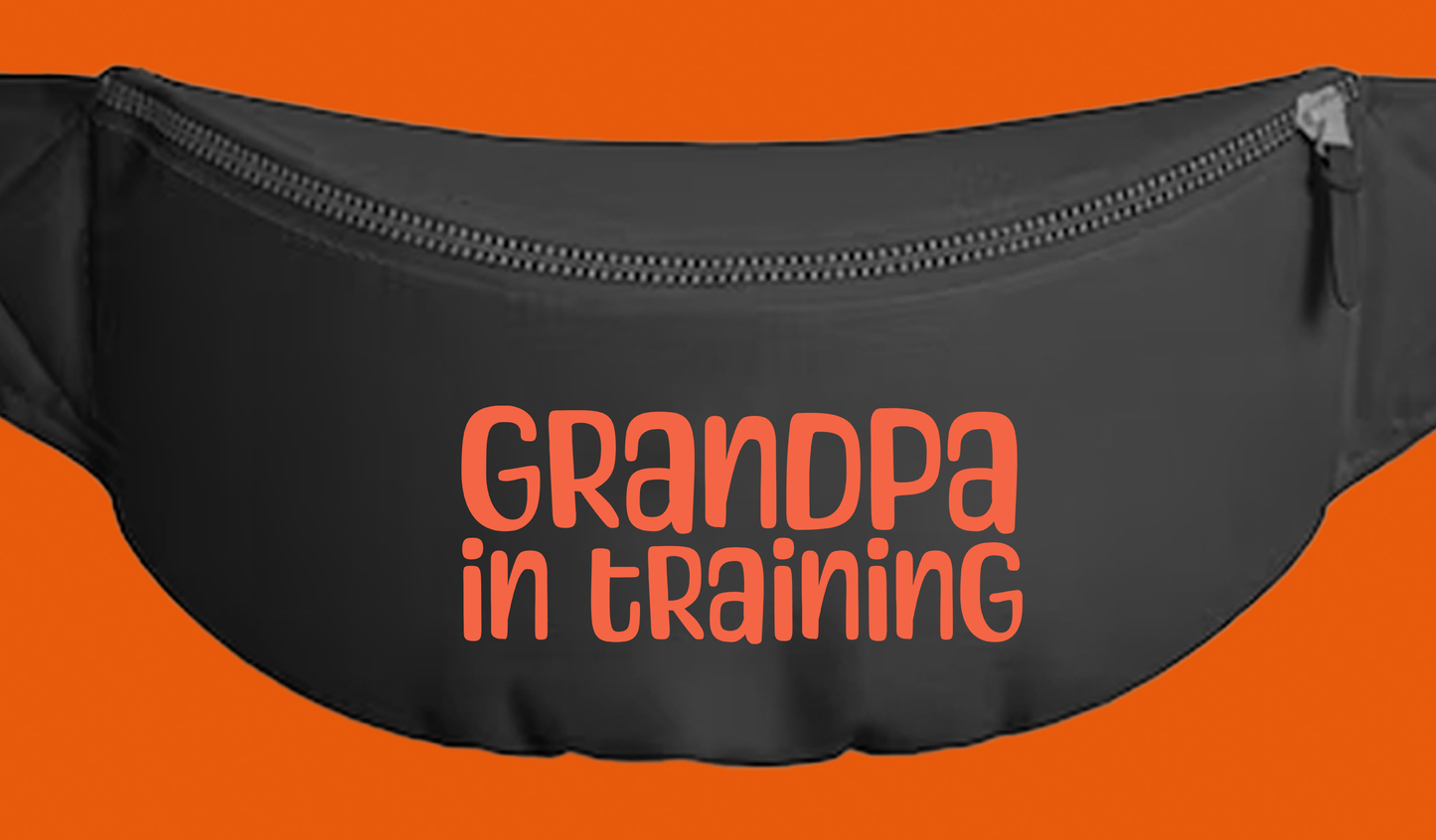 grandpa in training red orange fanny pack