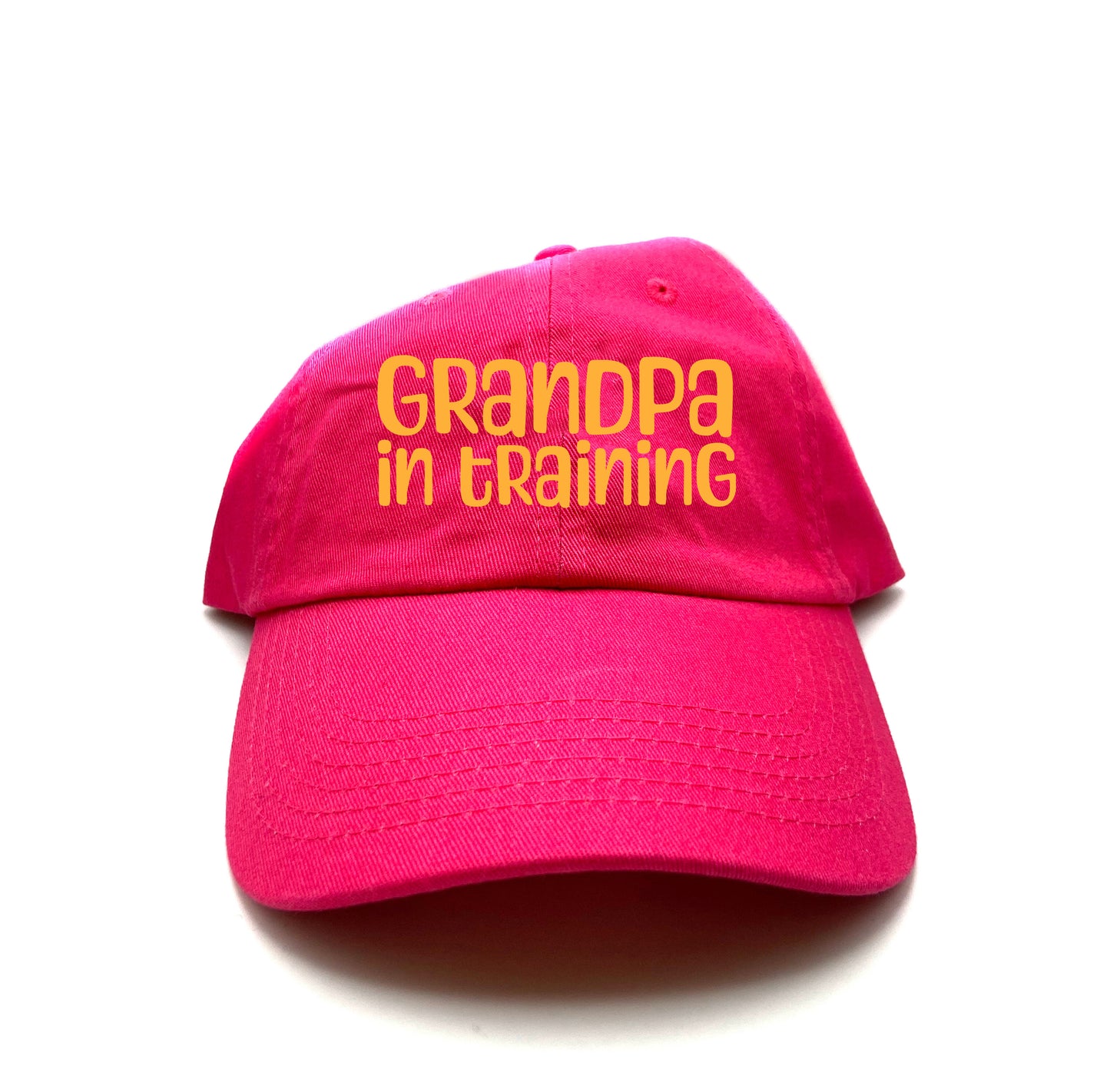grandpa in training yellow dad hat
