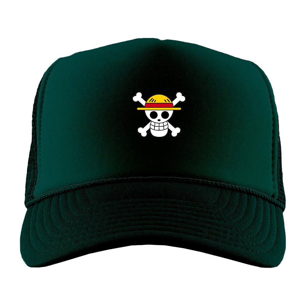 Straw Hat Pirates jolly roger foam trucker