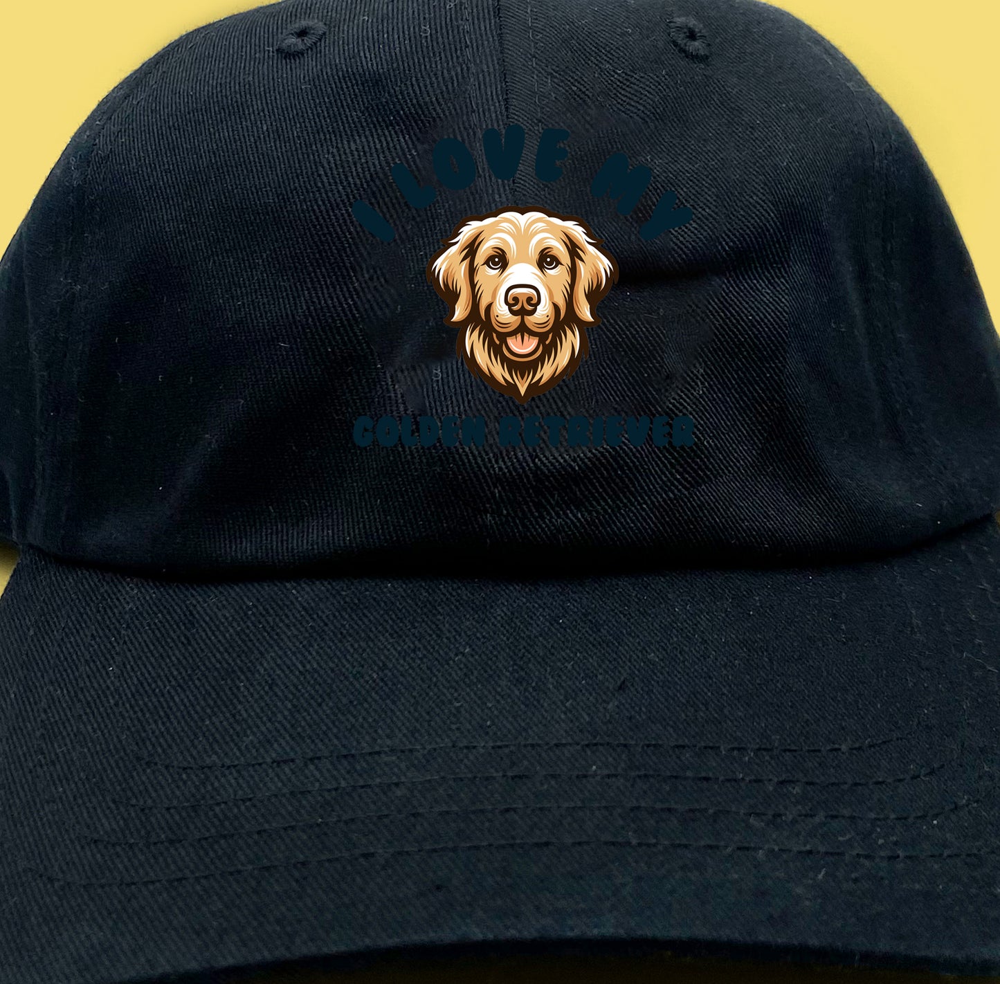 I Love My Golden Retriever Dad Hat