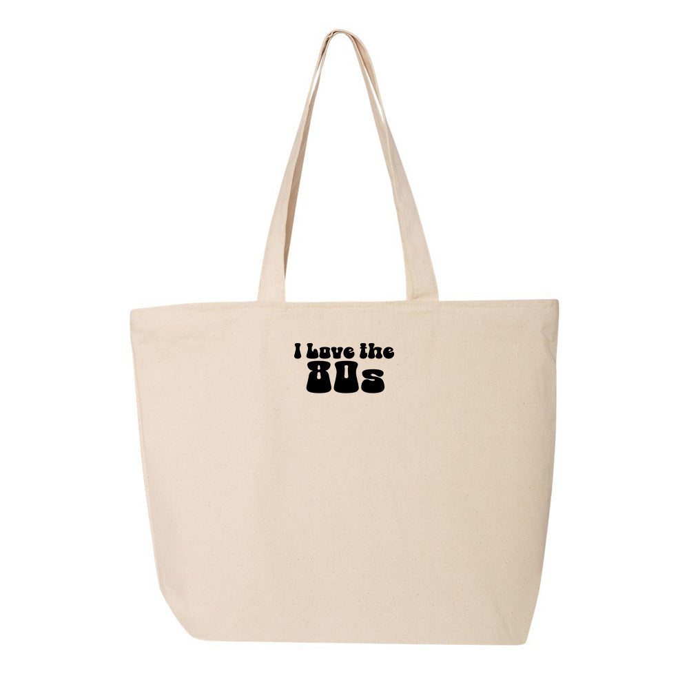 I Love The 80s Black Tote Bag