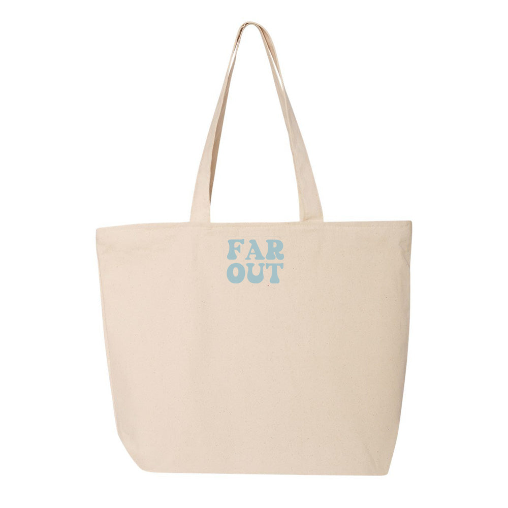 Far Out Blue Tote Bag