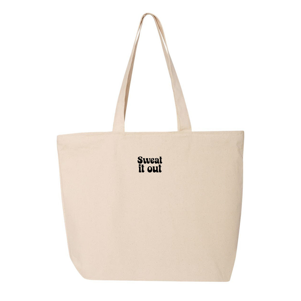 Sweat It Out Black Tote Bag