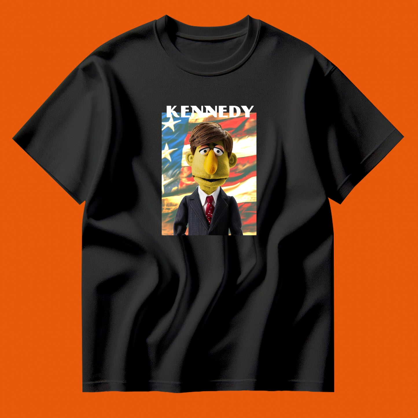kennedy muppet flag tee shirt