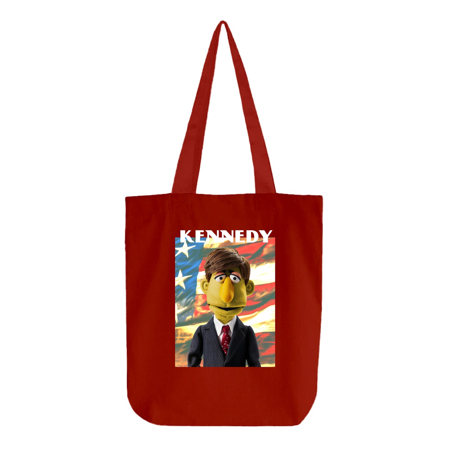 kennedy muppet flag tote bag