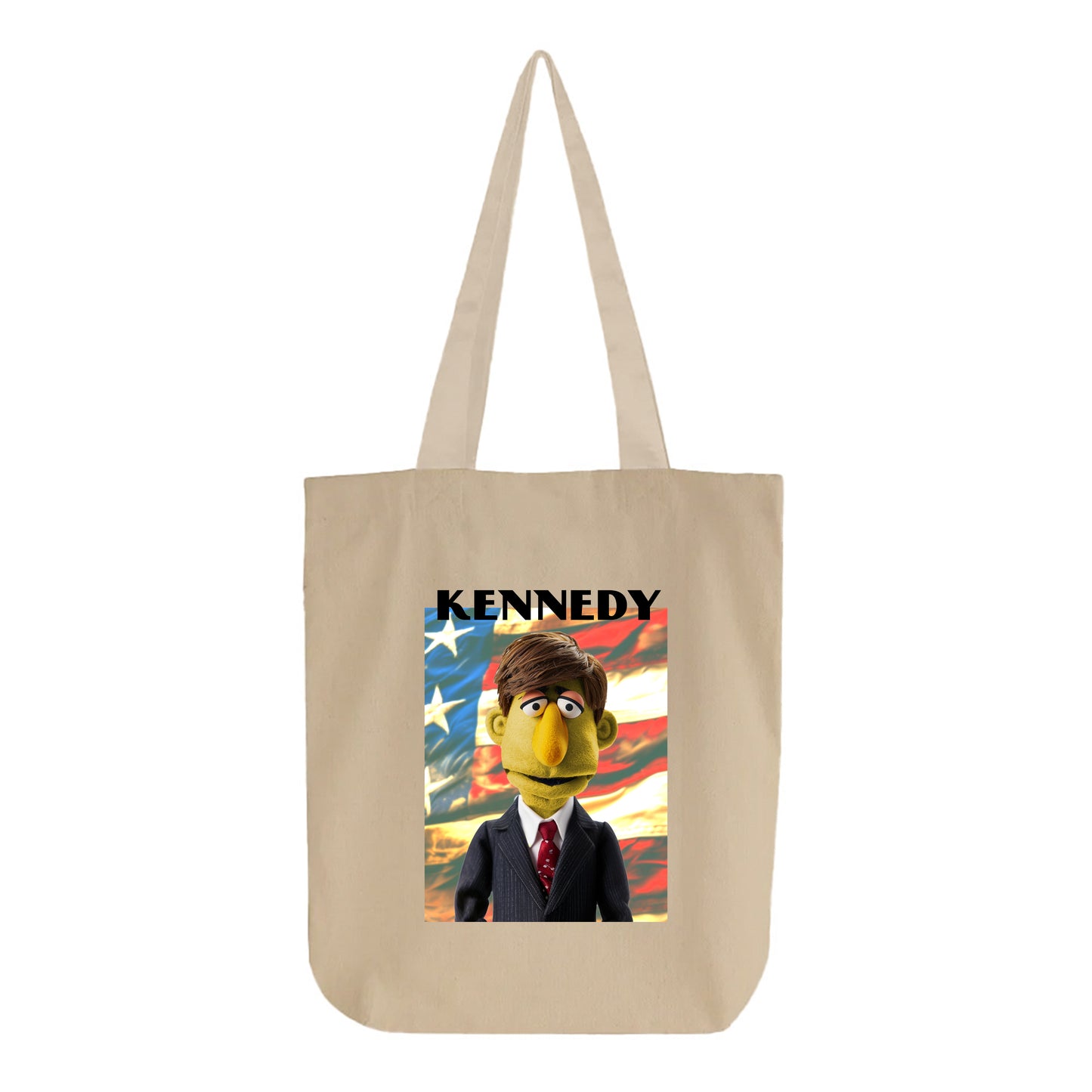 kennedy muppet flag tote bag