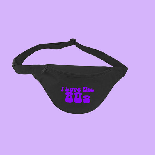 I Love the 80s Purple Fanny Pack