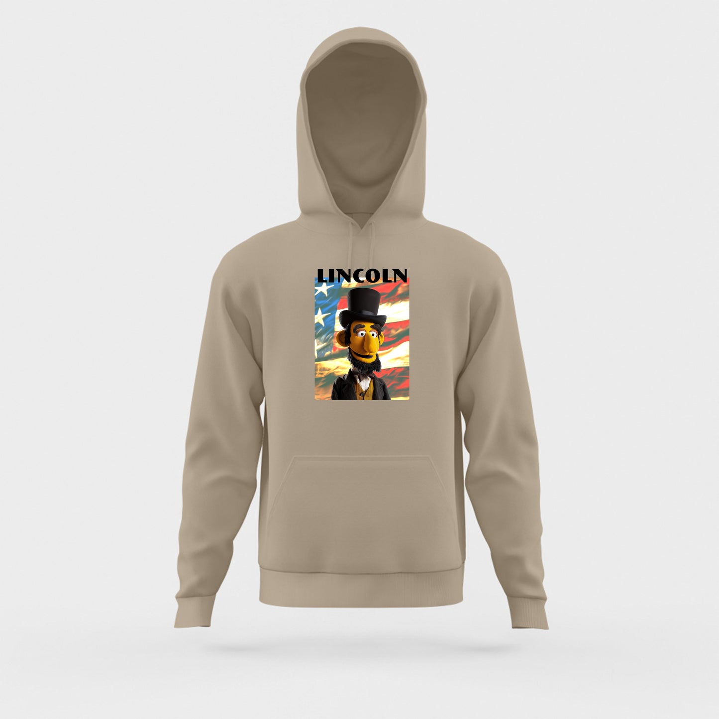lincoln muppet flag hoodie