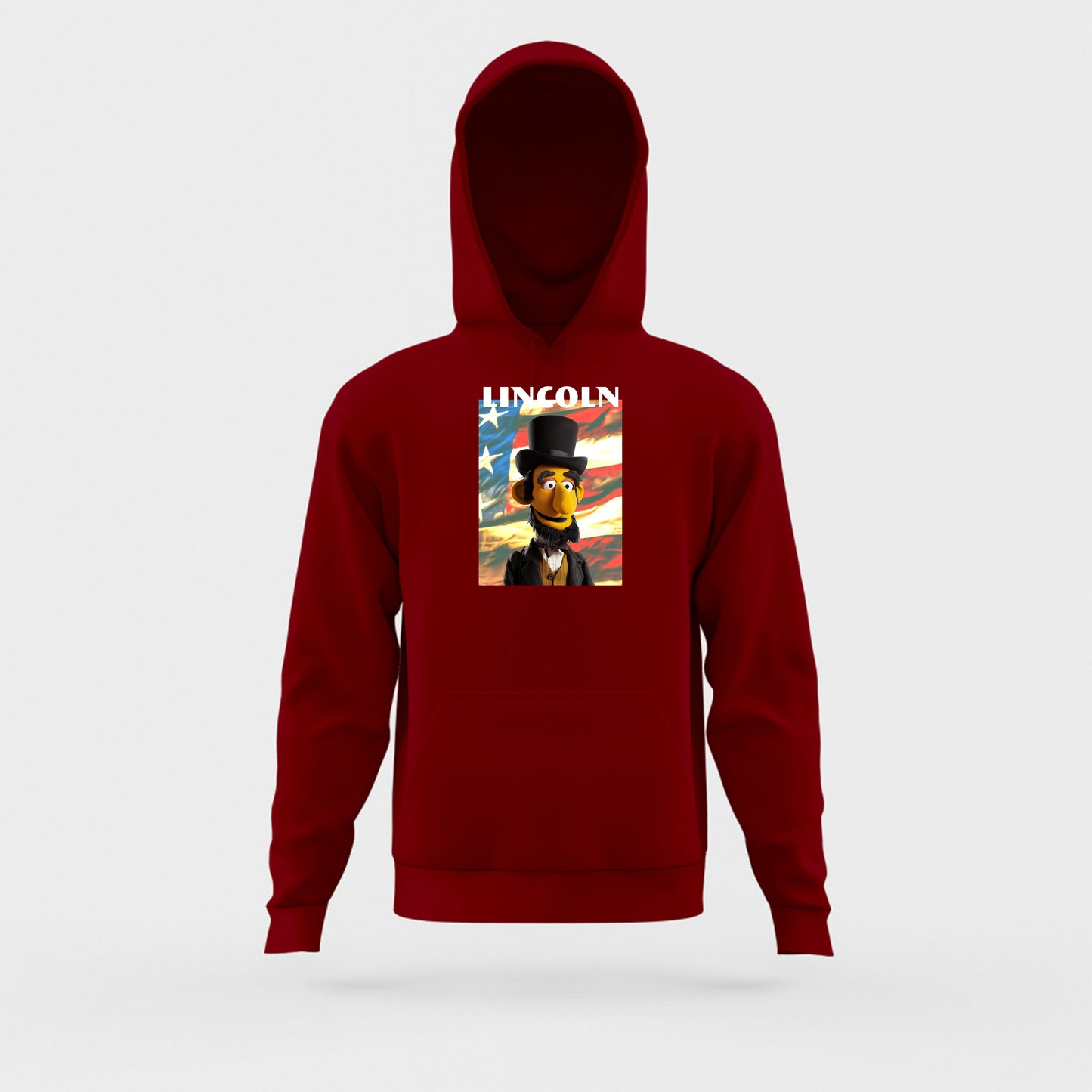 lincoln muppet flag hoodie