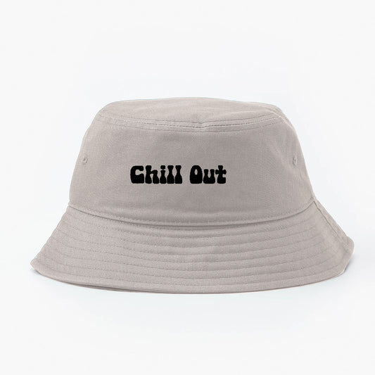 Chill Out Black Bucket Hat