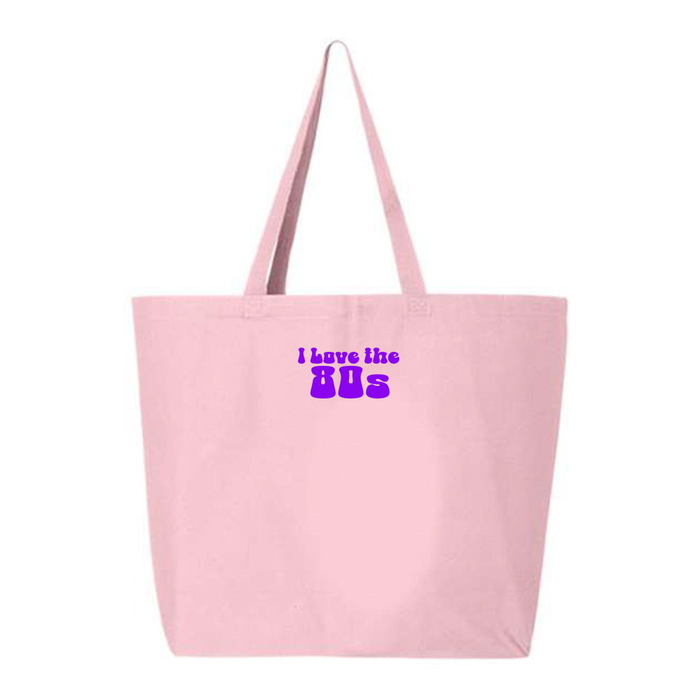 I Love The 80s Purple Tote Bag