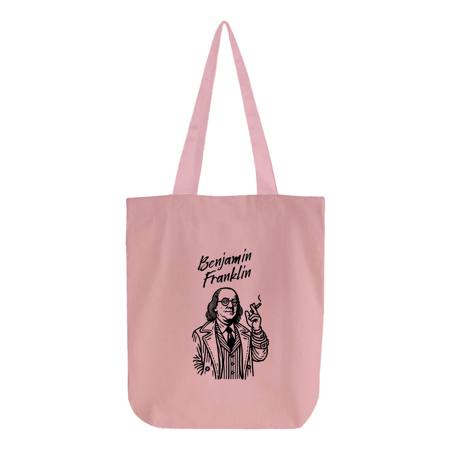 benjamin franklin gangster tote bag