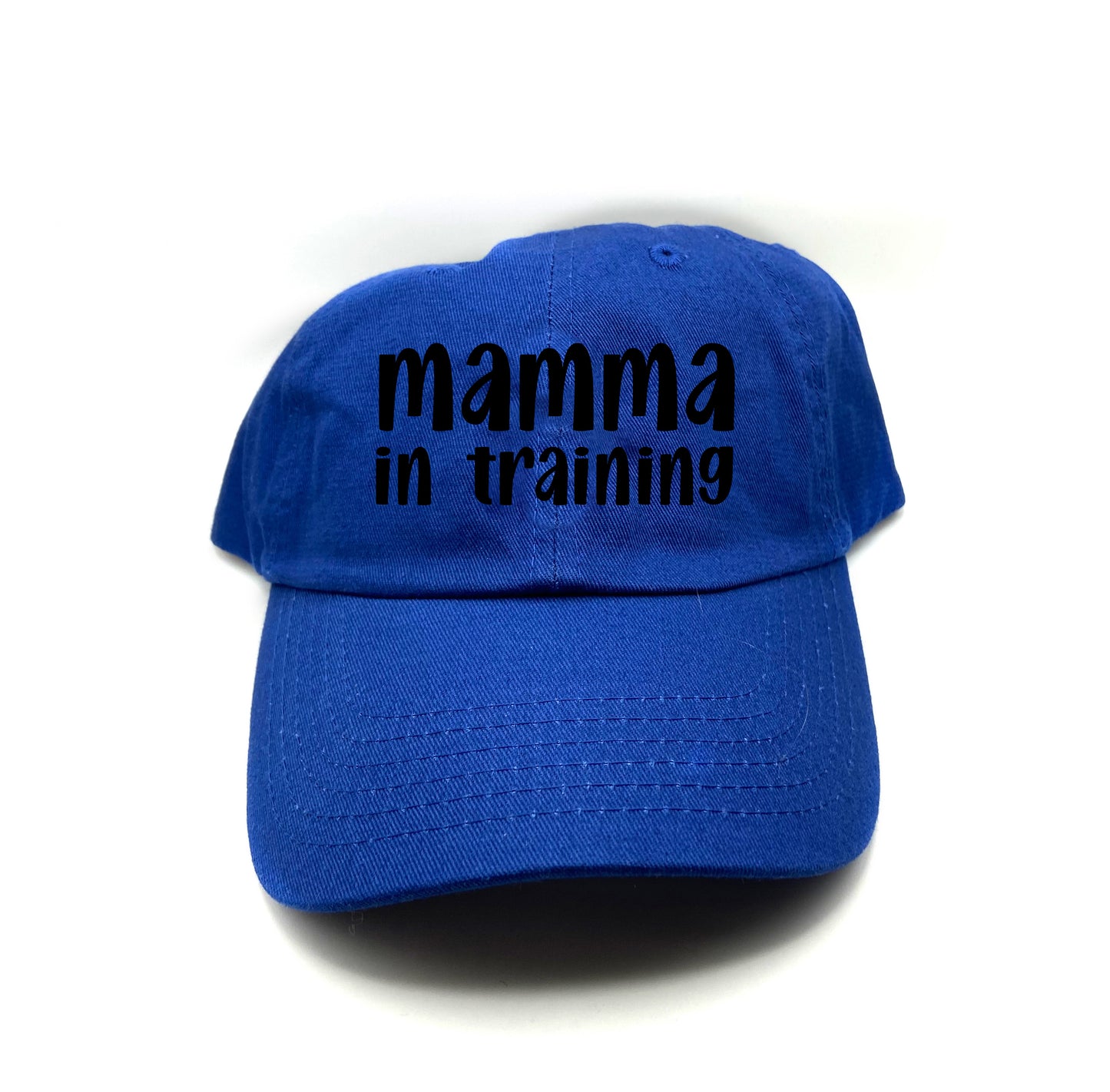 mamma in training black dad hat
