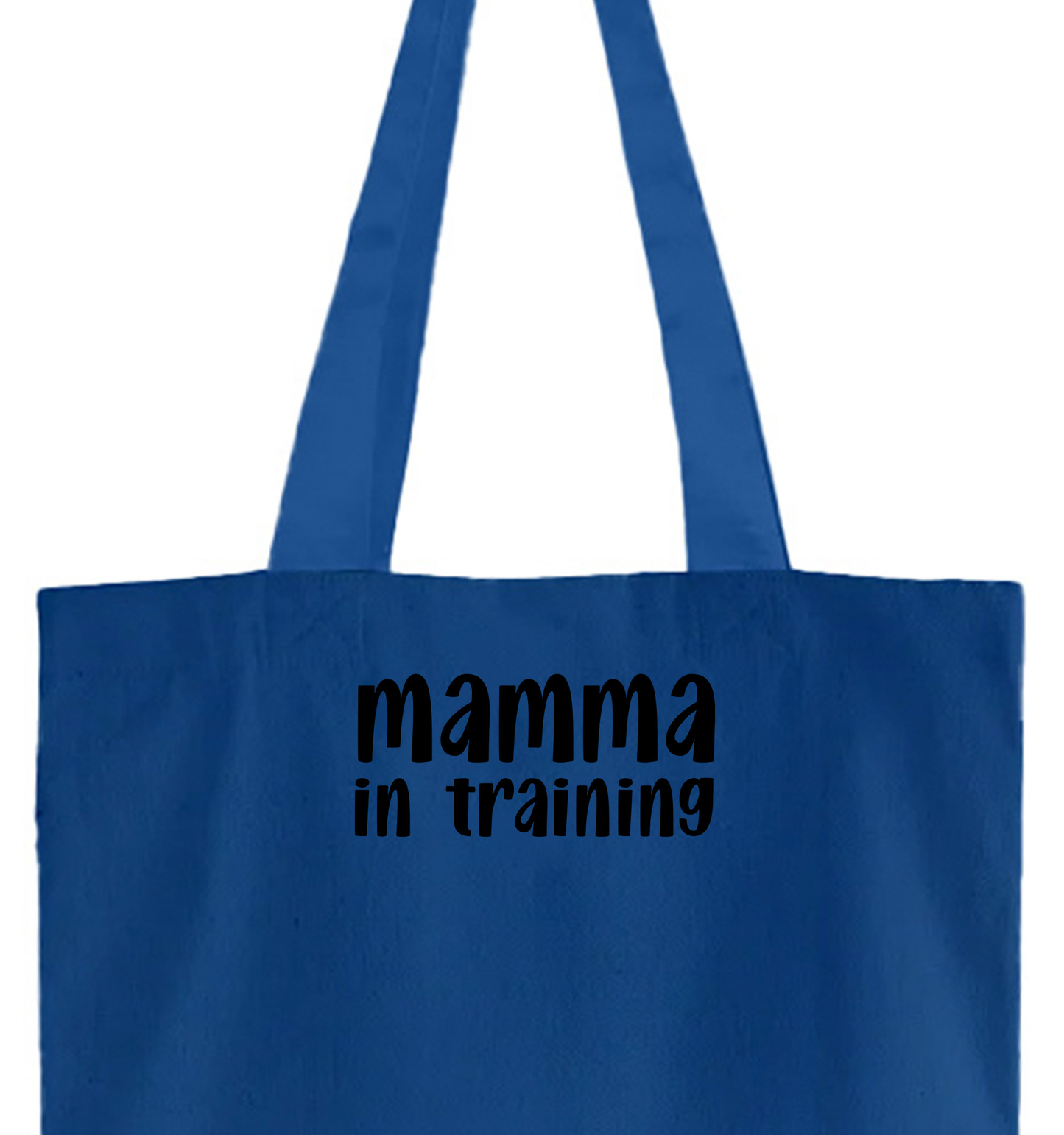 mamma in training black tote bag