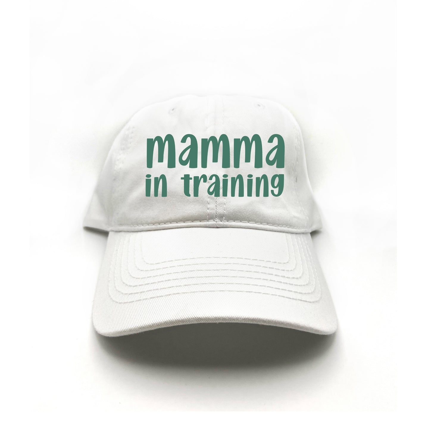 mamma in training green dad hat