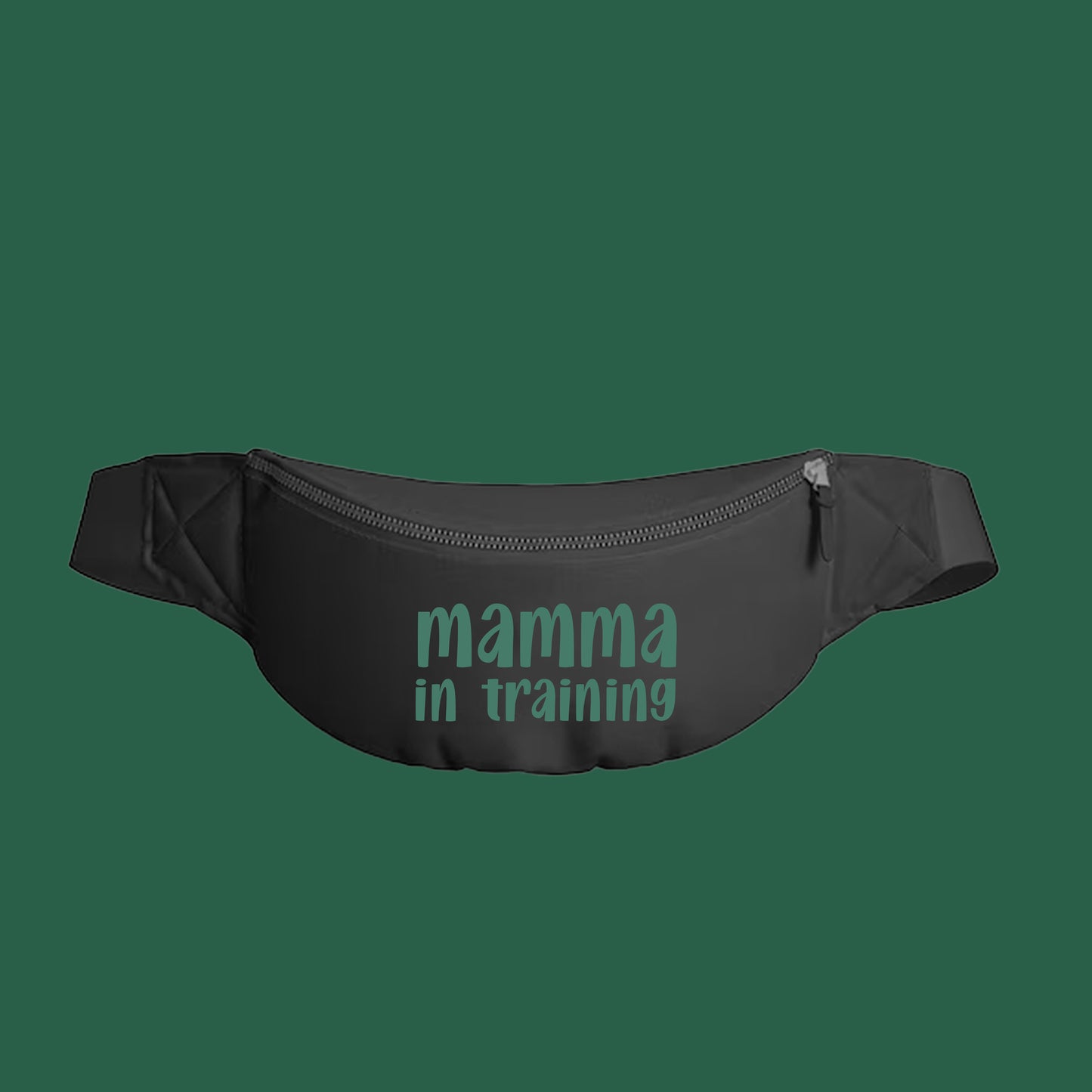 mamma in training green fanny pack