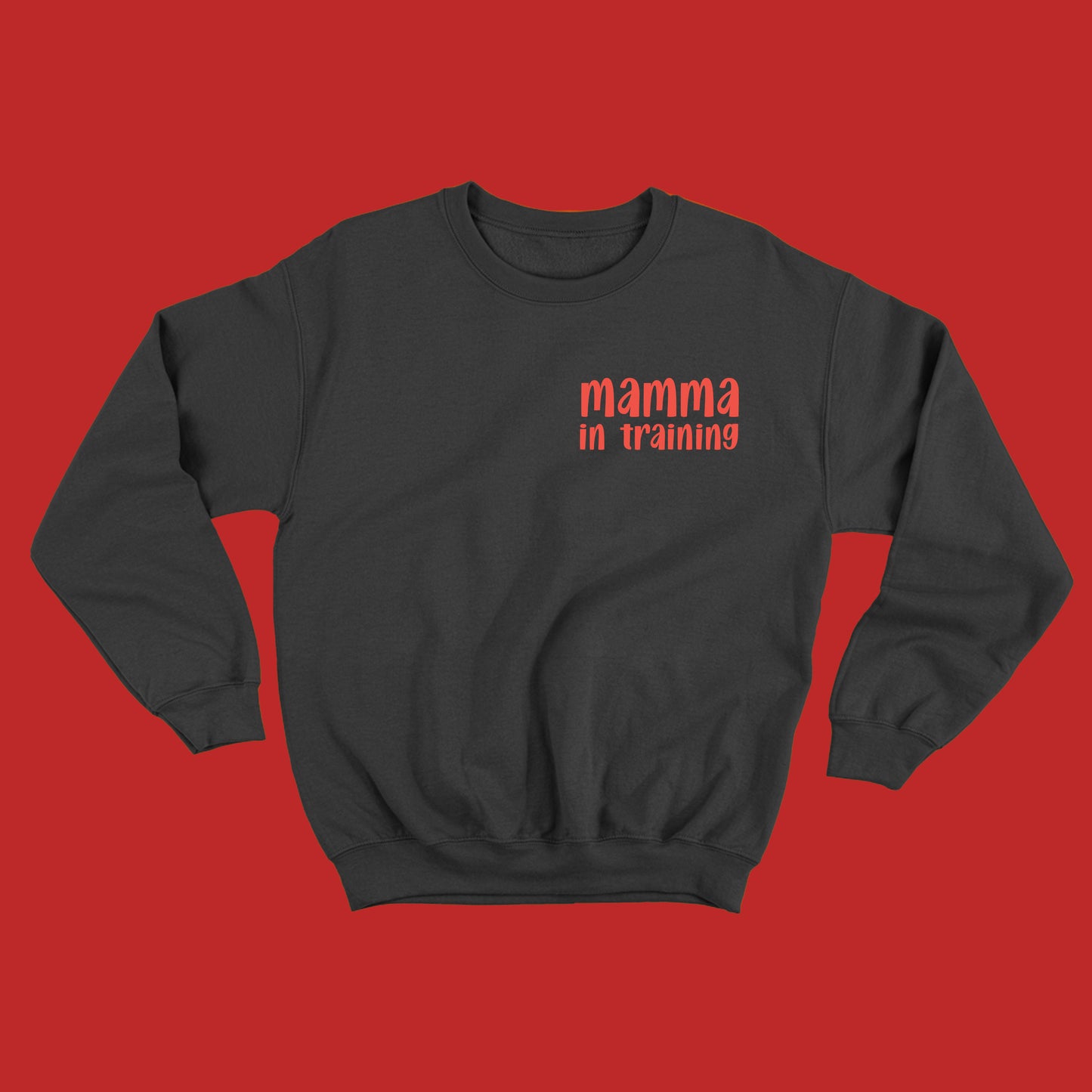 mamma in training red pink