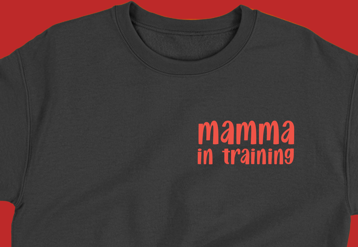 mamma in training red pink