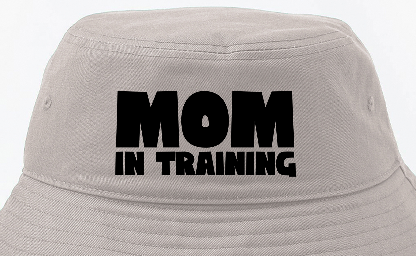 mom in training black bucket hat
