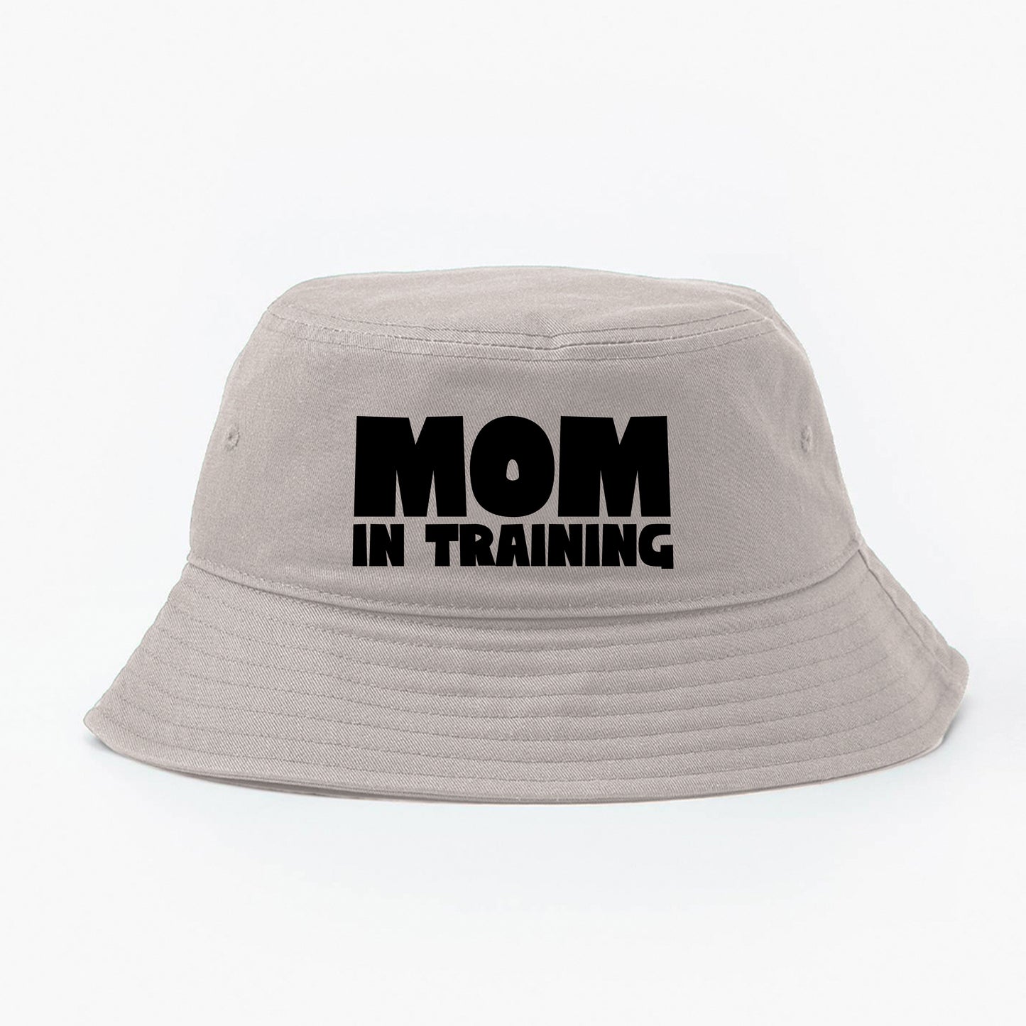 mom in training black bucket hat