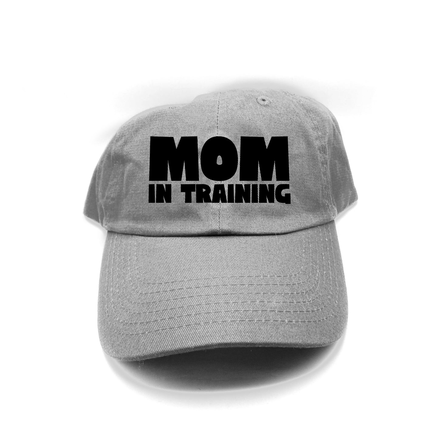 mom in training black dad hat