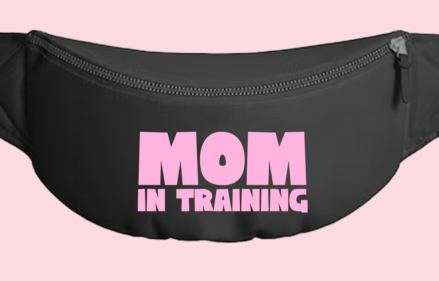 mom in training light pink fanny pack